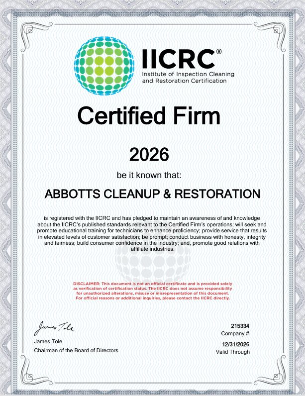 restoration work by Abbotts Cleanup & Restoration in Denver, CO (photo 2 of 5)