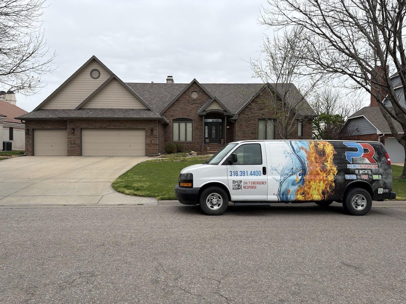 water damage restoration work by Premier Restoration of Wichita in Andover, KS (photo 5 of 5)