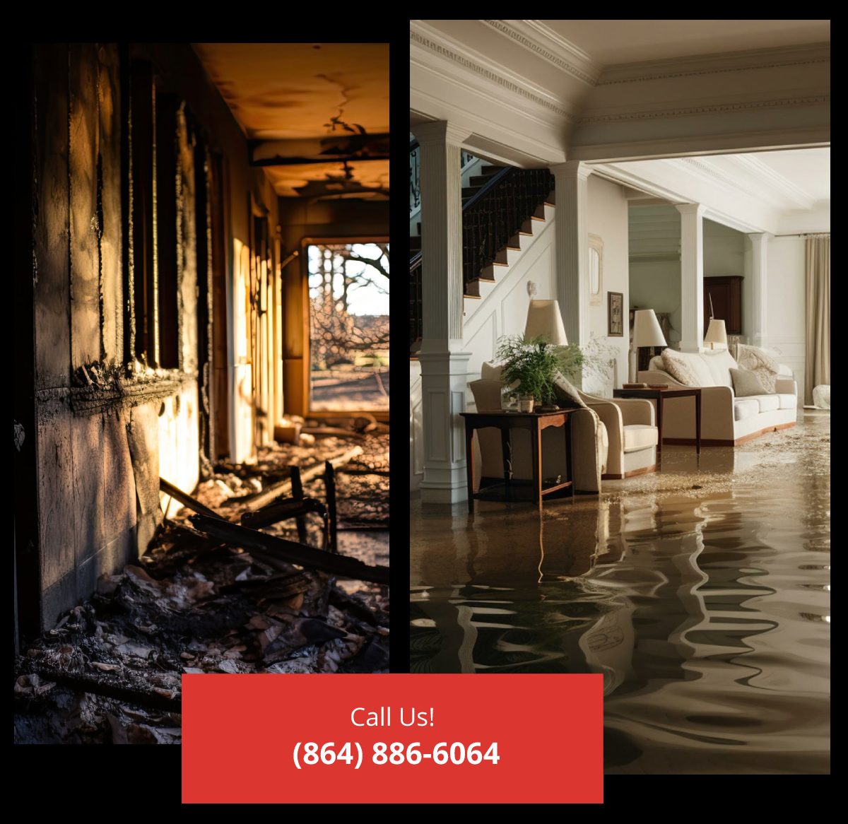 restoration work by Property Plus - Water and Fire Damage Restoration in Greenville, SC (photo 2 of 5)