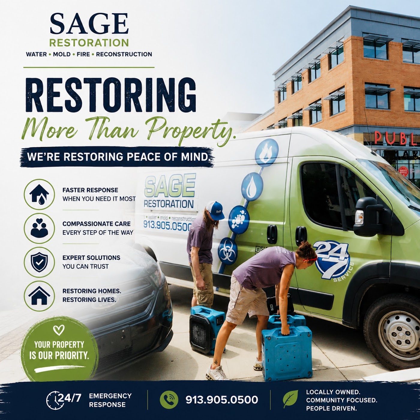 restoration work by Sage Restoration LLC in Shawnee, KS (photo 2 of 5)